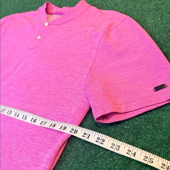 Tiger Woods by Nike Aeroreact Mock Neck Polo (Pink with Black accents / Size M) - Picture 5 of 7